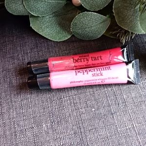 Philosophy Peppermint Stick Lip Gloss High Shine Mixed Berry Tart .4oz SEALED